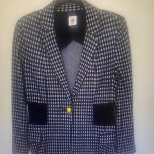 Cabi The Checkup Blazer Jacket Navy 5848 EUC